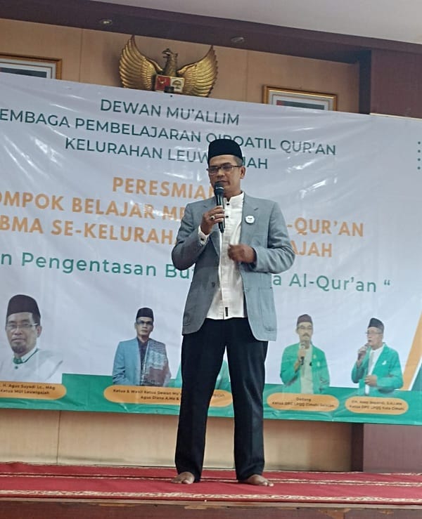 Ketua Dewan Muallim kota Cimahi yaitu Ustaz Agus Diana A. Ma.