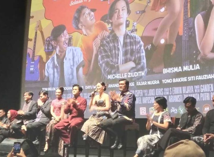 Jumpa pers usai premiere film Angel Pol di XXI Epicentrum, Kuningan, Jakarta Selatan, Selasa (17/6/2025).