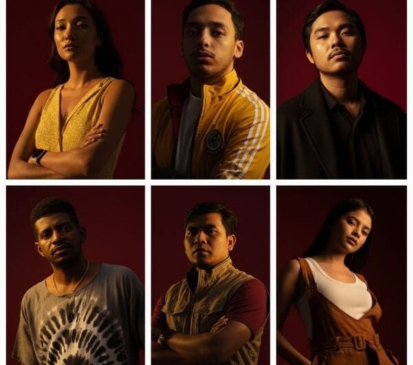 Para pemain utama film Maju Serem Mundur Horor produksi Makara Production.