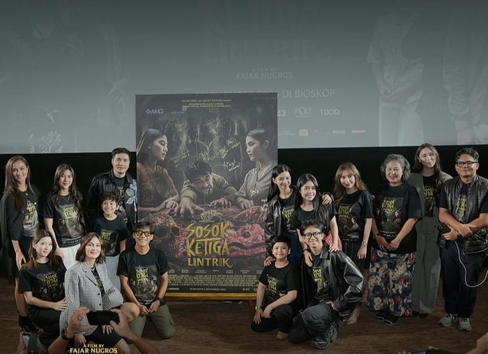Peluncuran Poster dan Trailer Official film Sosok Ketiga: Lintrik di Studio 3 Metropole XXI, Jakarta, Kamis (9/10/2025). (Foto - LEO Pictures)