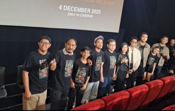 Jumpa pers peluncuran poster dan trailer film Riba di Cinepolis Senayan Park, Jakarta, Selasa, (4/11/2025).