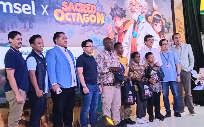 Peluncuran Paket Bundling Telkomsel x Sacred Octagon, layanan edu-games berbasis AI di M-Bloc Space, Jakarta Selatan, Rabu (11/2/2026).