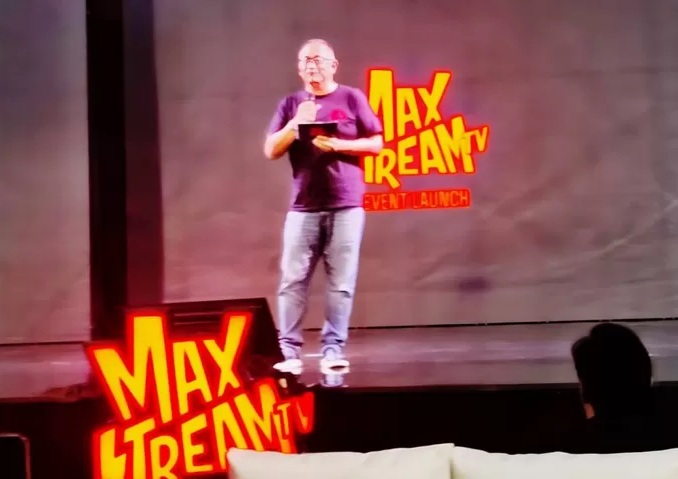 Direktur Sales Telkomsel, Stanislaus Susatyo dalam peluncuran MAXStream TV dan serial Agent 0812 di M-Bloc Space, Jakarta Selatan, Jumat (13/2/2026). (Foto - Nur Ichsan)