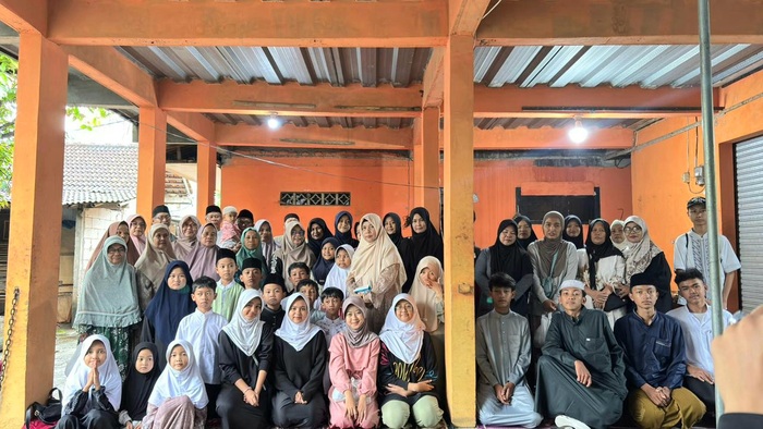 Acara Berbagi Berkah Ramadhan 1447 H yang digelar di Sekretariat Majelis Taklim Irsyād Al-Hikmah, Jl. Haji Jaim, Kelurahan Limo, Kota Depok, Sabtu (7/3/2026).