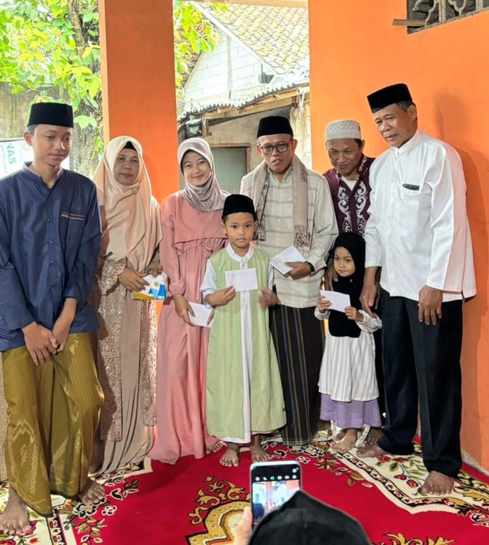 Acara Berbagi Berkah Ramadhan 1447 H yang digelar di Sekretariat Majelis Taklim Irsyād Al-Hikmah, Jl. Haji Jaim, Kelurahan Limo, Kota Depok, Sabtu (7/3/2026).
