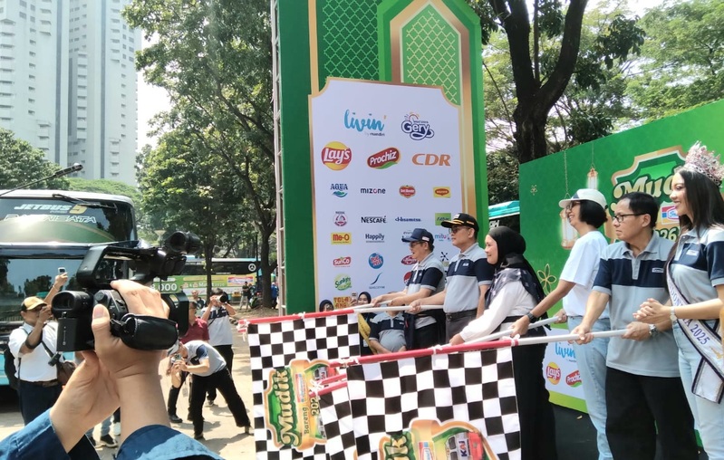 Pelepasan Mudik Bareng Indomaret 2026 di Parkir Timur Senayan, Jakarta Pusat, Rabu (18/3/2026). (Foto - Ian)
