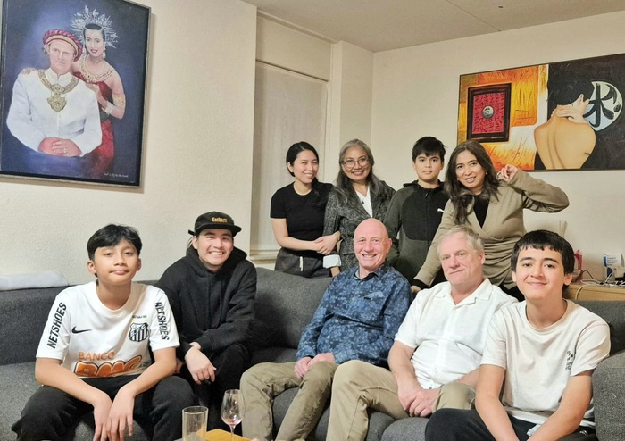 Rayhan Cornelis Vandennoort  saat momen Lebaran di Belanda. (Foto - Dok. Pribadi)