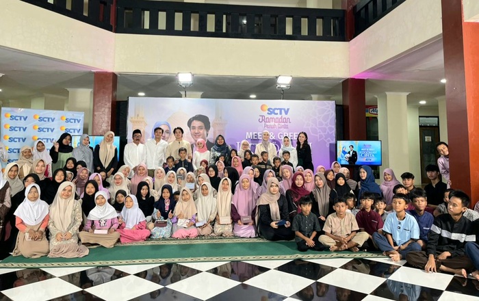 Meet and Greet “Istiqomah Cinta” di Panti Asuhan Alqi Ceria (Akbar ALQI Foundation), Bogor, Jawa Barat, Rabu (4/3/2026). (Foto - SCTV)