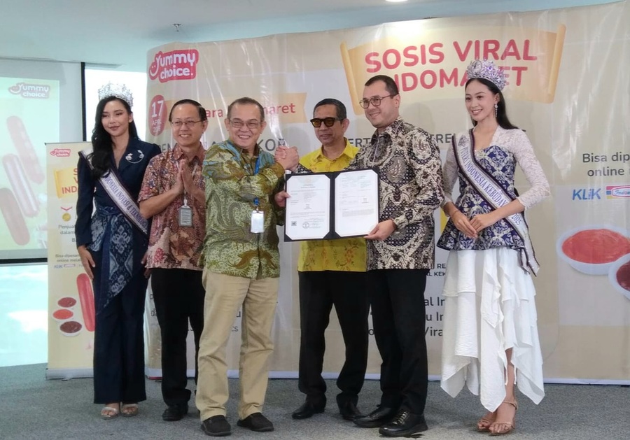 Direktorat Jenderal Kekayaan Intelektual (DJKI) memberikan penamaan merek untuk tiga varian produk, yakni “Sosis Viral Indomaret,” “Sosis Keju Indomaret,” dan “Sosis Keju Viral Indomaret.” (Foto - Ian)