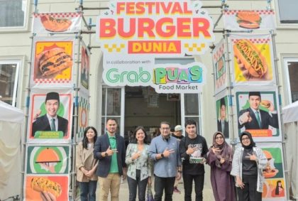 Festival Burger Dunia kolaborasi GrabFood dan Aldi Taher di Chillax Sudirman, Jakarta, pada 5–7 Juni 2026. (Foto - GrabFood)