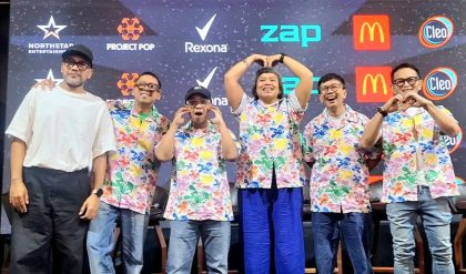 Project Pop saat menggelar jumpa pers konser 30 tahun berkarya di bilangan Senayan, Jakarta, Jumat (10/7/2026). (Foto - AWK)